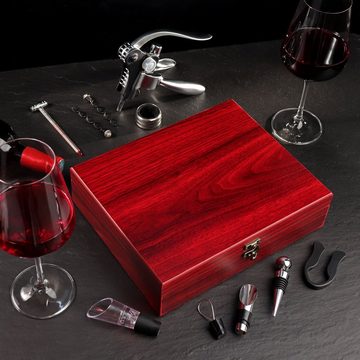 DOTMALL Home Sommelier 10-teiliges Weinzubehör-Set mit Geschenkbox für Trinker, mehrfarbig