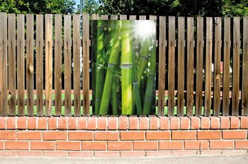 Wallario Sichtschutzzaunmatten Bambus im Sonnenschein