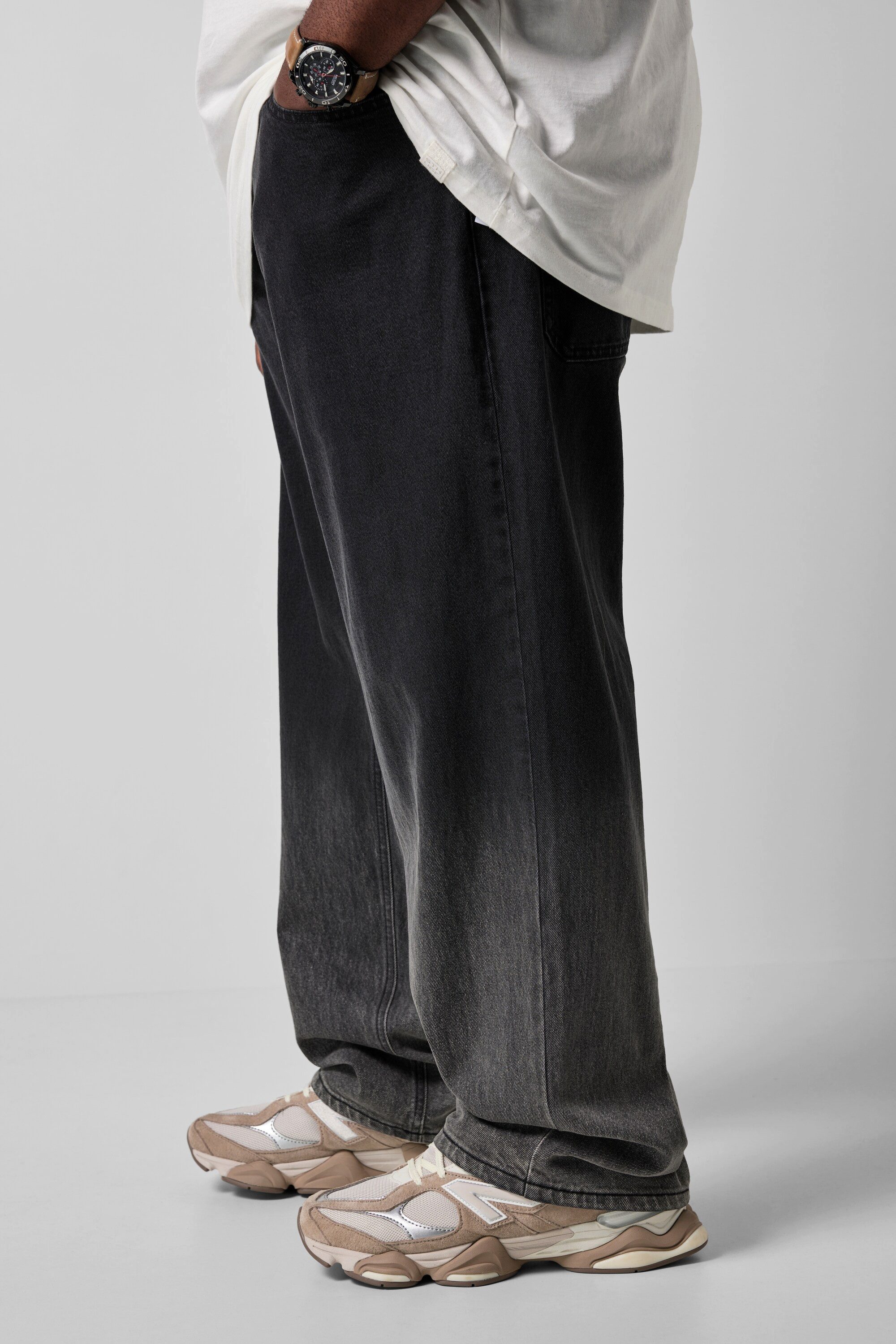 STHUGE 5-Pocket-Jeans Jeans Baggy Fit 5-Pocket Dip-Dye Farbverlauf