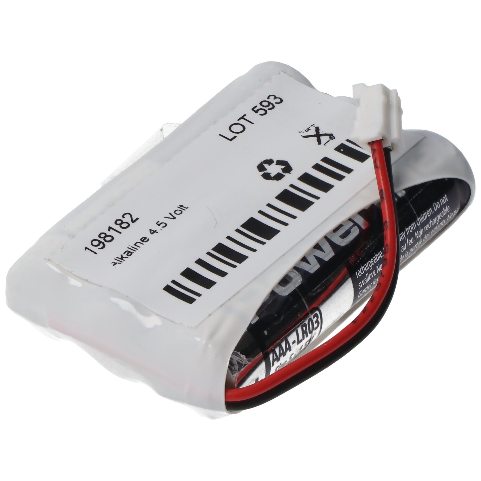AccuCell Batteriepack 4,5V F1x3 Micro Stecker Batterie, AAA mit (4,5 und ersetzt Safe-O V) Kabel
