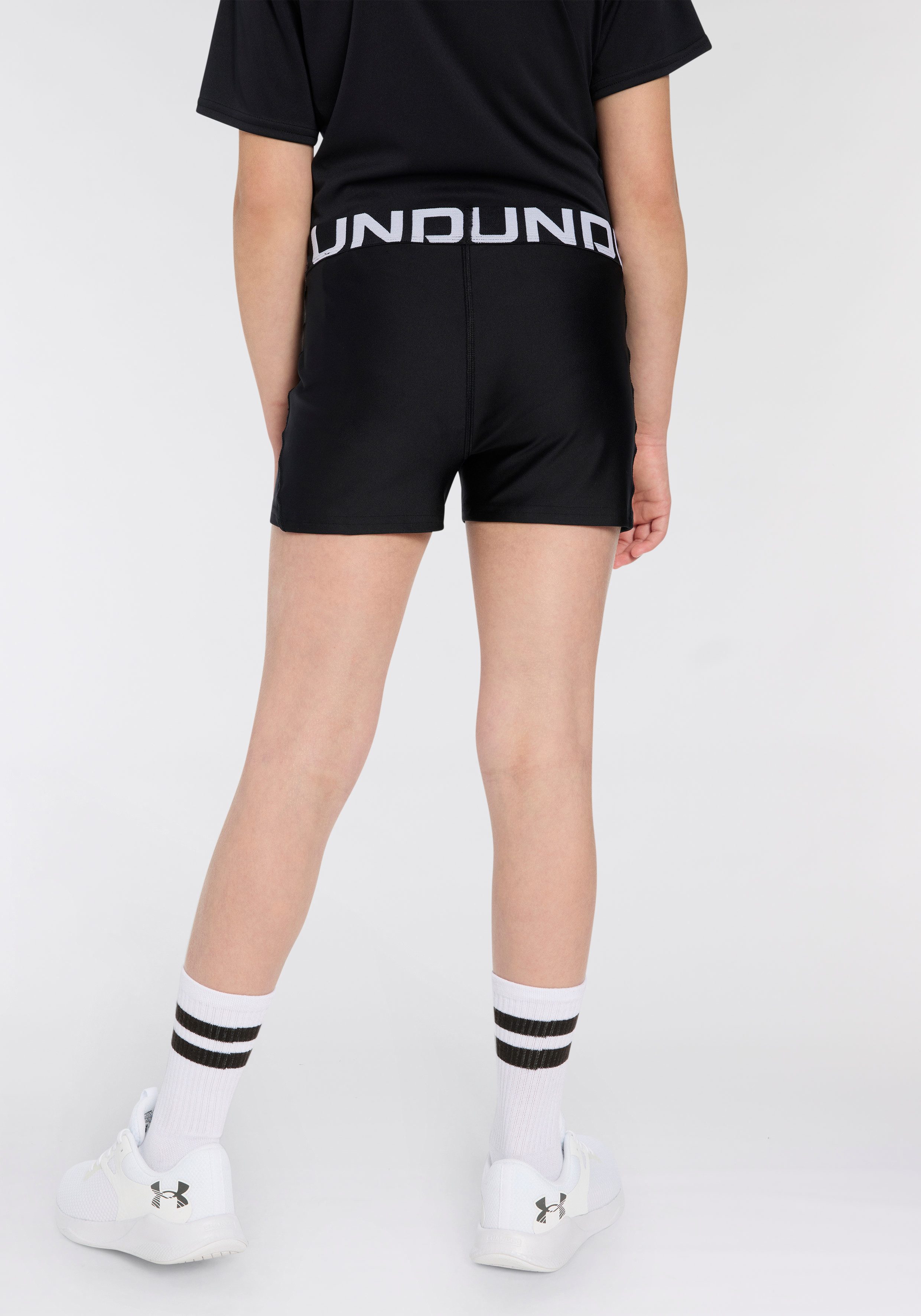 Under Armour® Trainingsshorts HeatGear® für Kinder, mit Logodruck und Logoschriftzügen