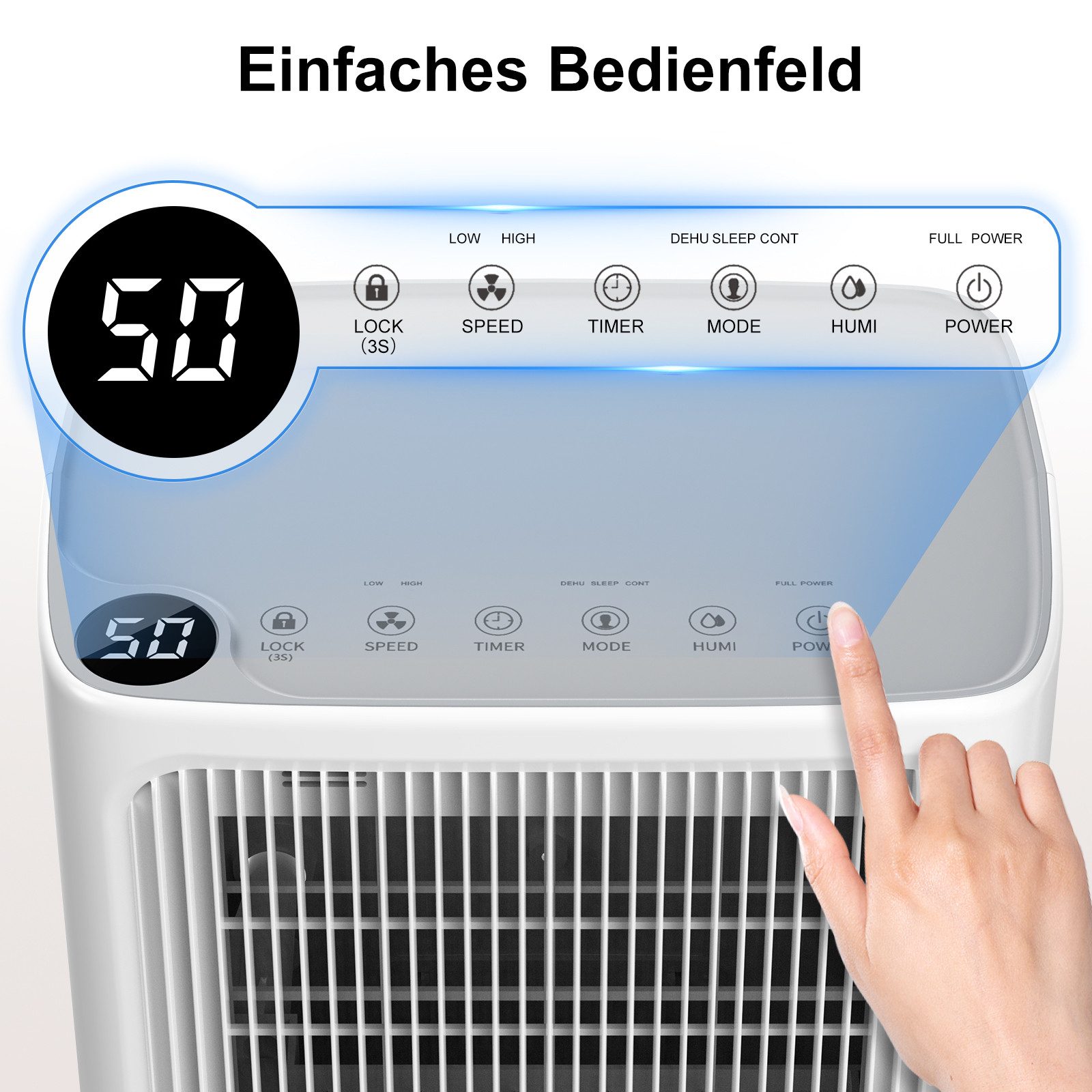 LEENON Luftentfeuchter Luftentfeuchter mit Display,Timer,16L/24H, leise,3 M günstig online kaufen
