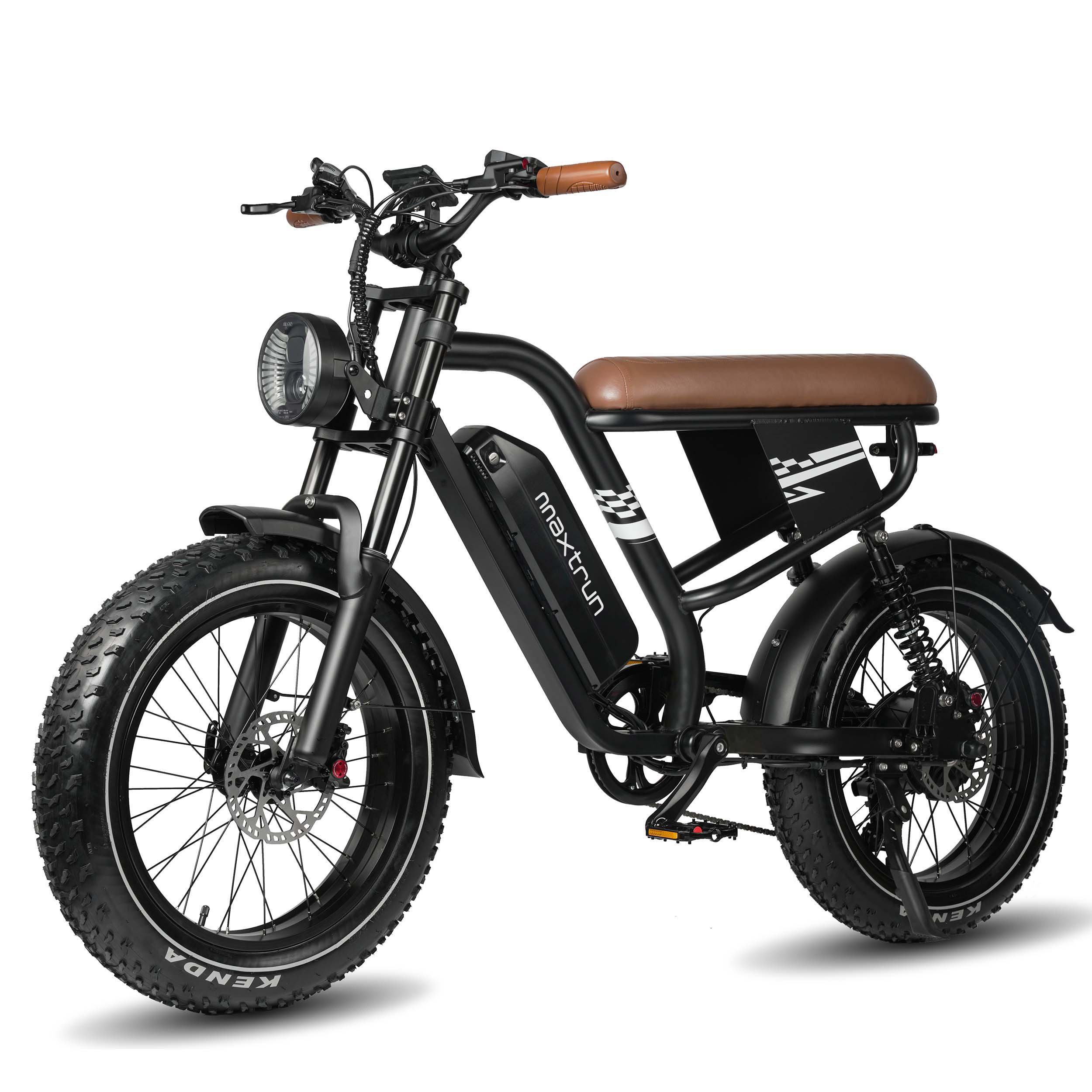 Vankel E-Bike Cityrad Herren Damen Fatbike Pedelec 20 Zoll 250W 648Wh 100km Full-Suspension, Kettenschaltung, Heckmotor, 648 Wh, Shimano 7-Gang Hydraulische Scheibenbremse 160mm Kenda 20 Zoll 38kg