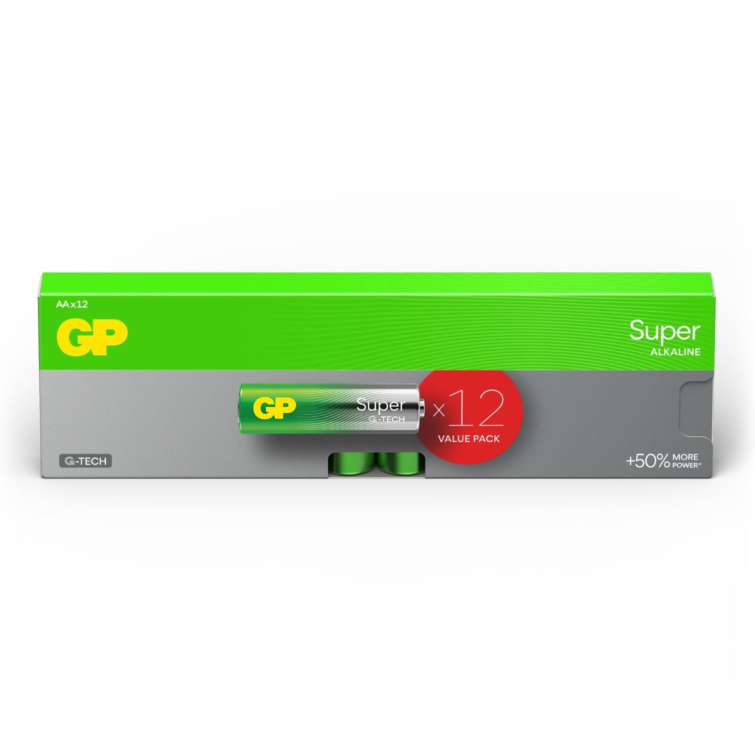 GP Batteries 12x Super Alkaline GTECH Batterien AA Mignon Batterie, (1,5 V, 12 St), LR06 LR6 1,5V 12 Stück Batterie Box Set Battery MN1500 15A E91