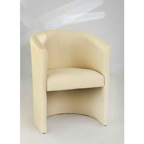 Kamil Cocktailsessel Design Sessel Clubsessel Loungesessel Club Möbel Farbe creme/beige (1 Set, 1-St)