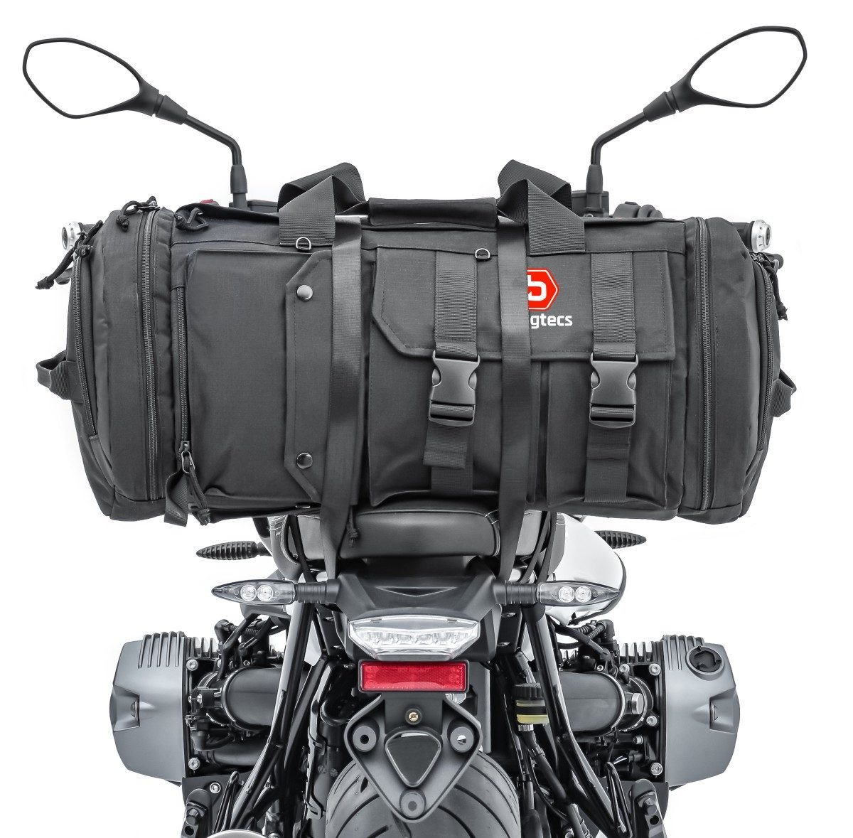 Bagtecs Reisetasche Motorrad Hecktasche für Gep°Ckrolle inkl. Spanngurte # TB8 35l schwarz