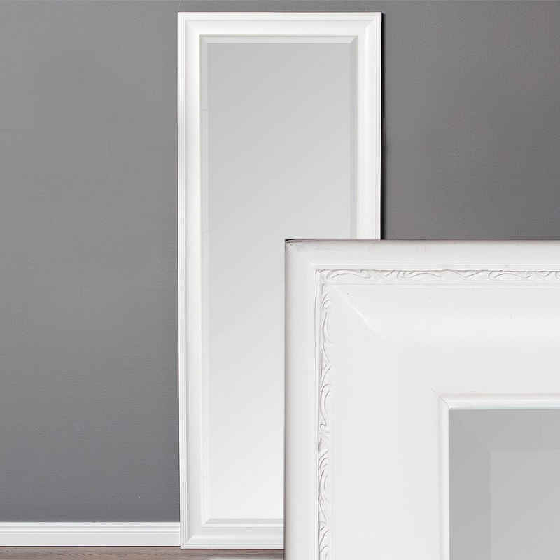 LebensWohnArt Wandspiegel Spiegel COPIA Pur-Weiß 160x60cm