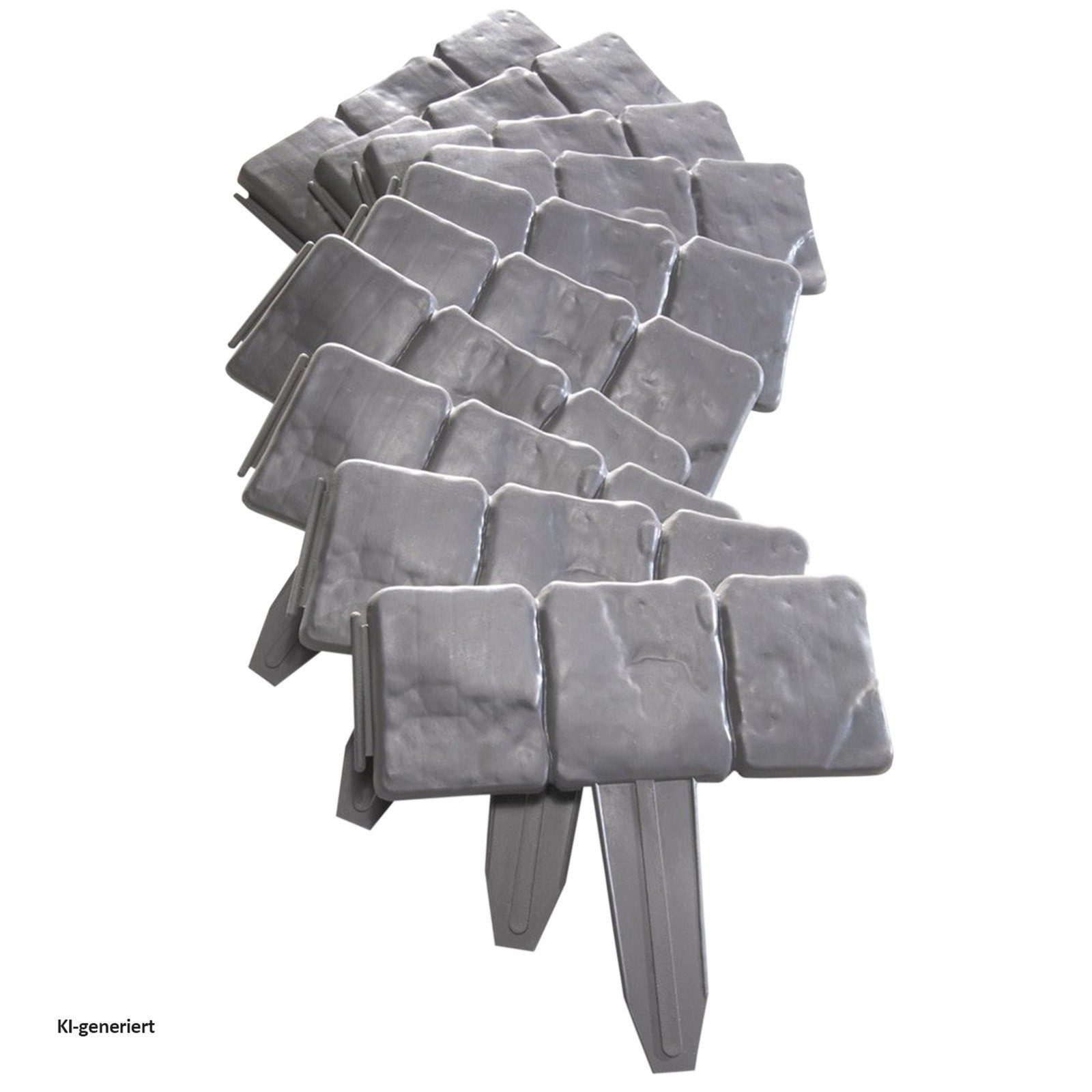 HTI-Living Rasenkante Rasenkante Steinoptik Nessa, LxH: 25x23 cm, Set, 10 Module, Beeteinfassung