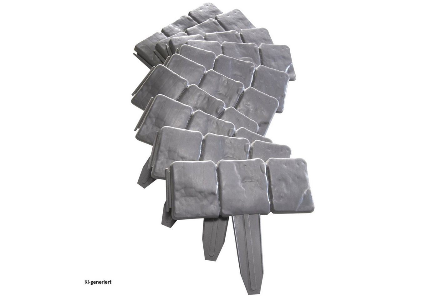 HTI-Living Rasenkante Rasenkante Steinoptik Nessa, LxH: 25x23 cm, Set, 10 Module, Beeteinfassung