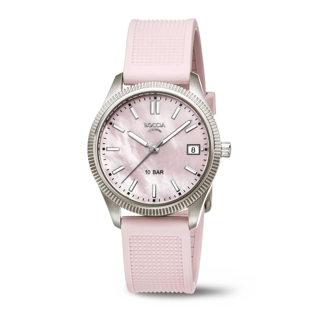 Boccia Titanuhr Boccia Titan Damen Uhr 3356-01 Rosa, (1-tlg)