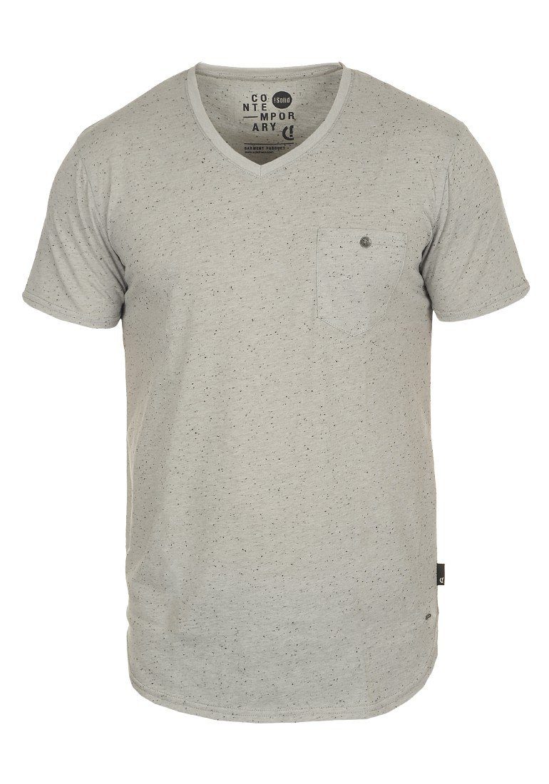 Herren Shirts  Solid V-Shirt SDTedros Kurzarmshirt mit Melierung