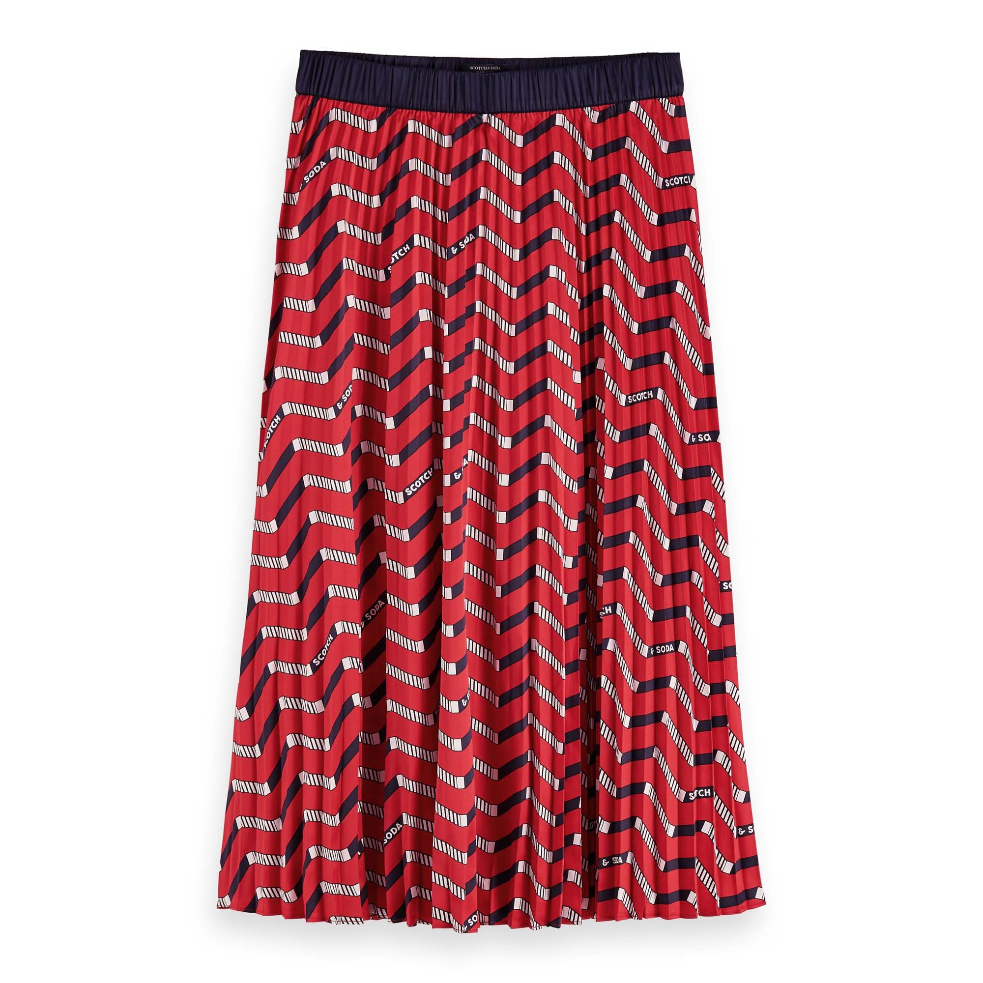 Sweatrock Maison Scotch Damen Rock Allover Print Plisse Skirt 157009