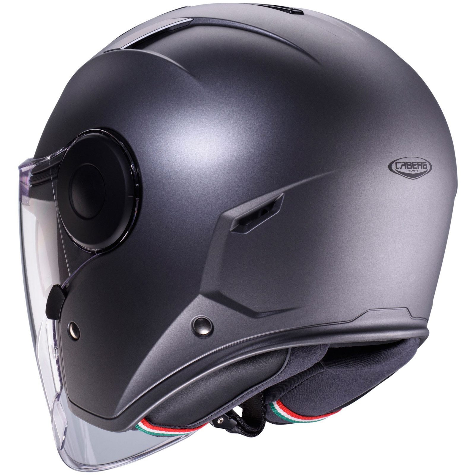 Caberg Motorradhelm Caberg Soho Jethelm matt-gun metallic (1er Set), jethelm für motorrad