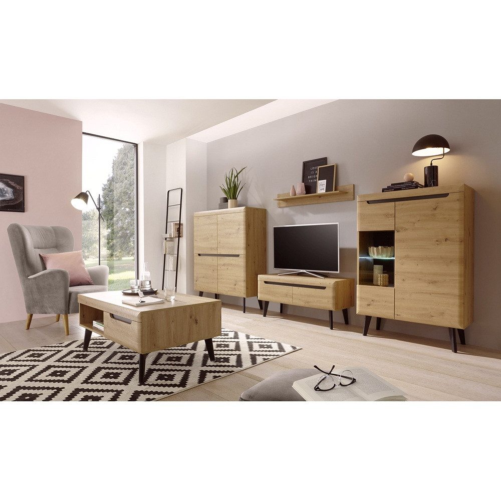 Lomadox Wohnzimmer-Set TIROL-61, (Mega-Spar-Set, 3-St., 3-tlg), günstig online kaufen