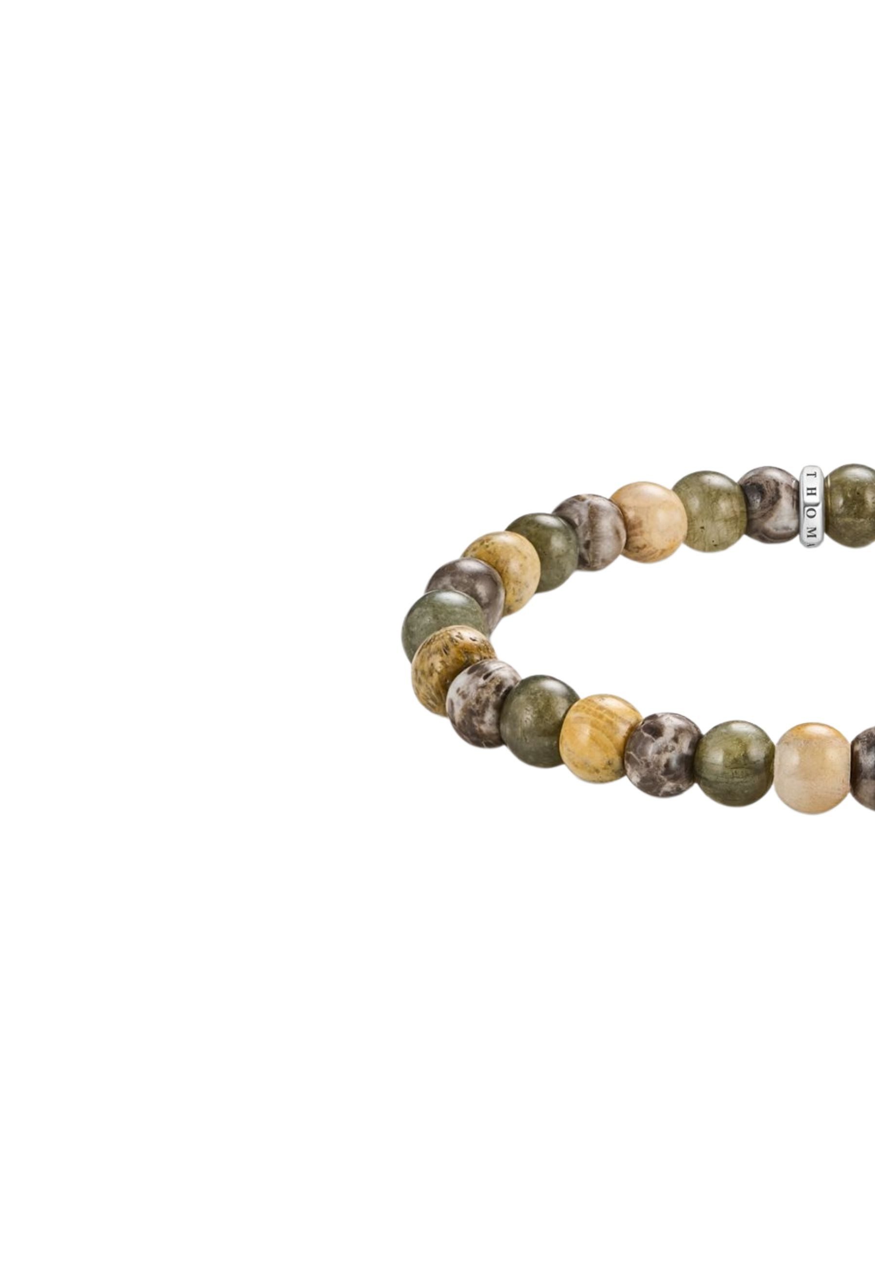 THOMAS SABO Armband Armband mit Labradorit und Krokodil-Jaspis-Perlen (9 mm) (Set)