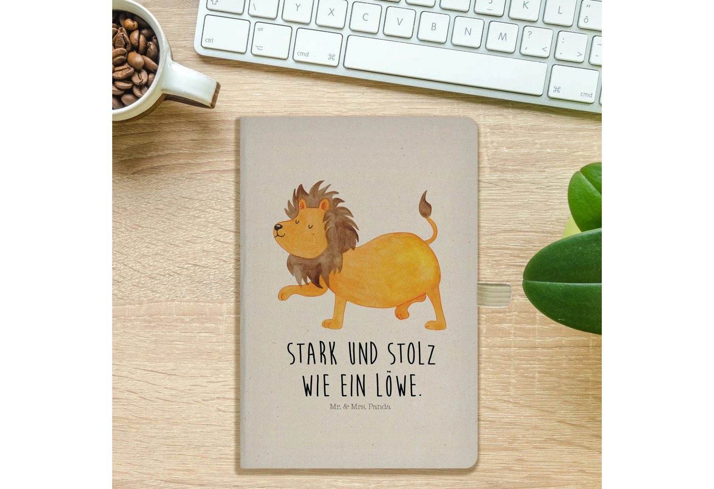 Thumbnail - Mr. & Mrs. Panda Notizbuch Sternzeichen Löwe - Transparent - Geschenk, Journal A5, König der Tie Mr. & Mrs. Panda, Flexi...