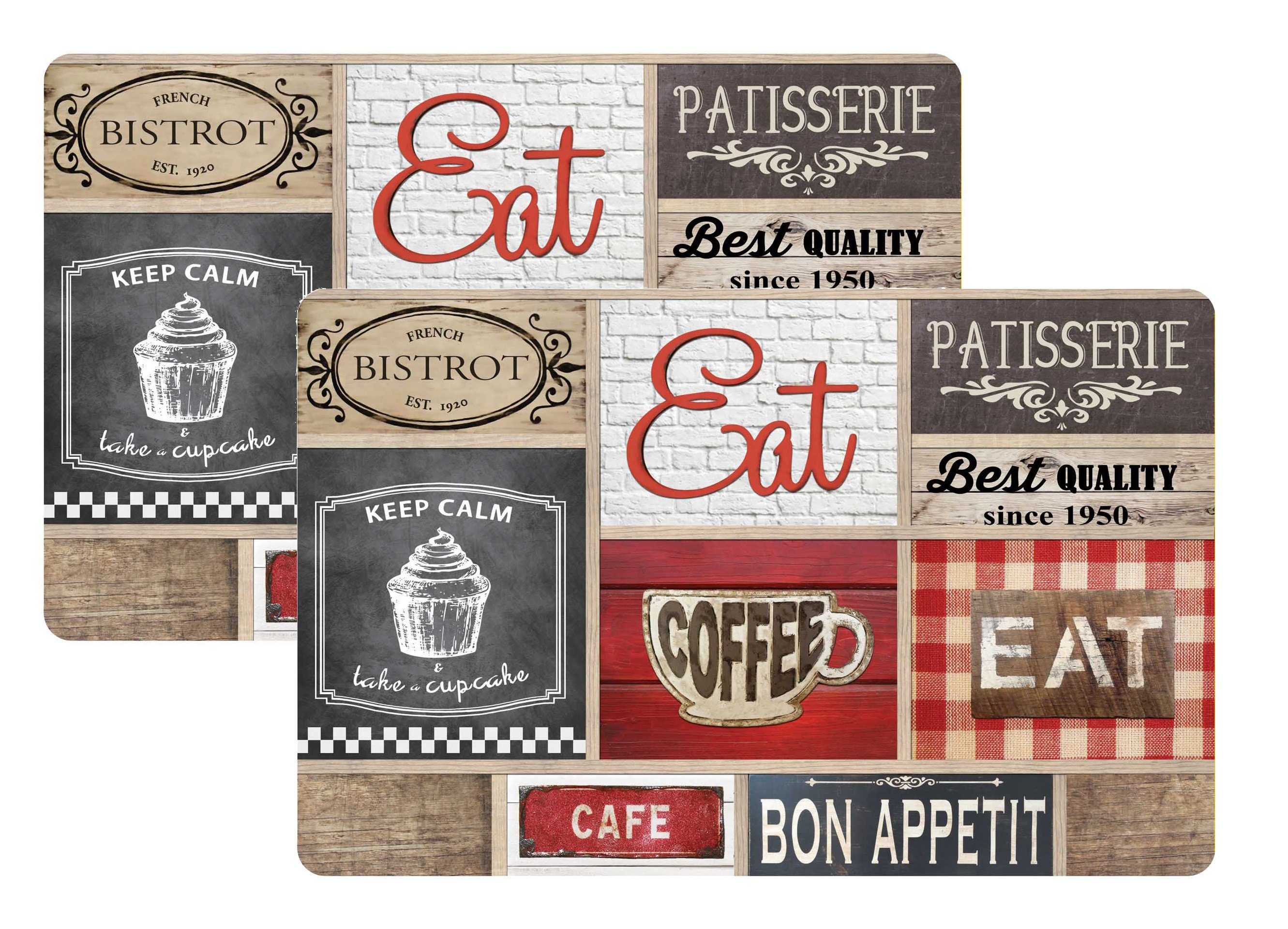 dynamic24 Platzset Coffee Shop, (2-St), Tischset günstig online kaufen
