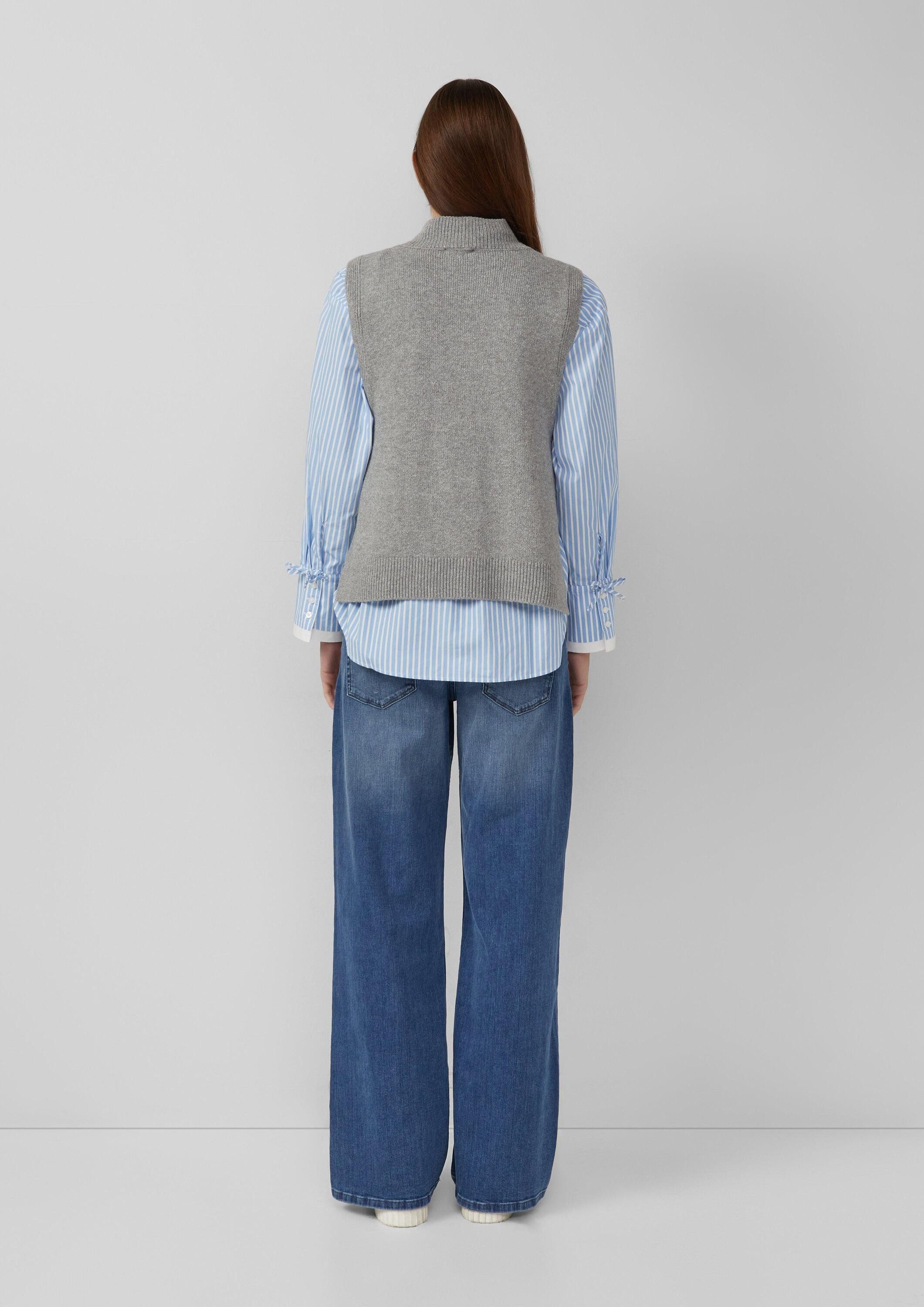 s.Oliver Rundhalspullover Strickpullover Weicher Strickpullunder mit Stehkragen