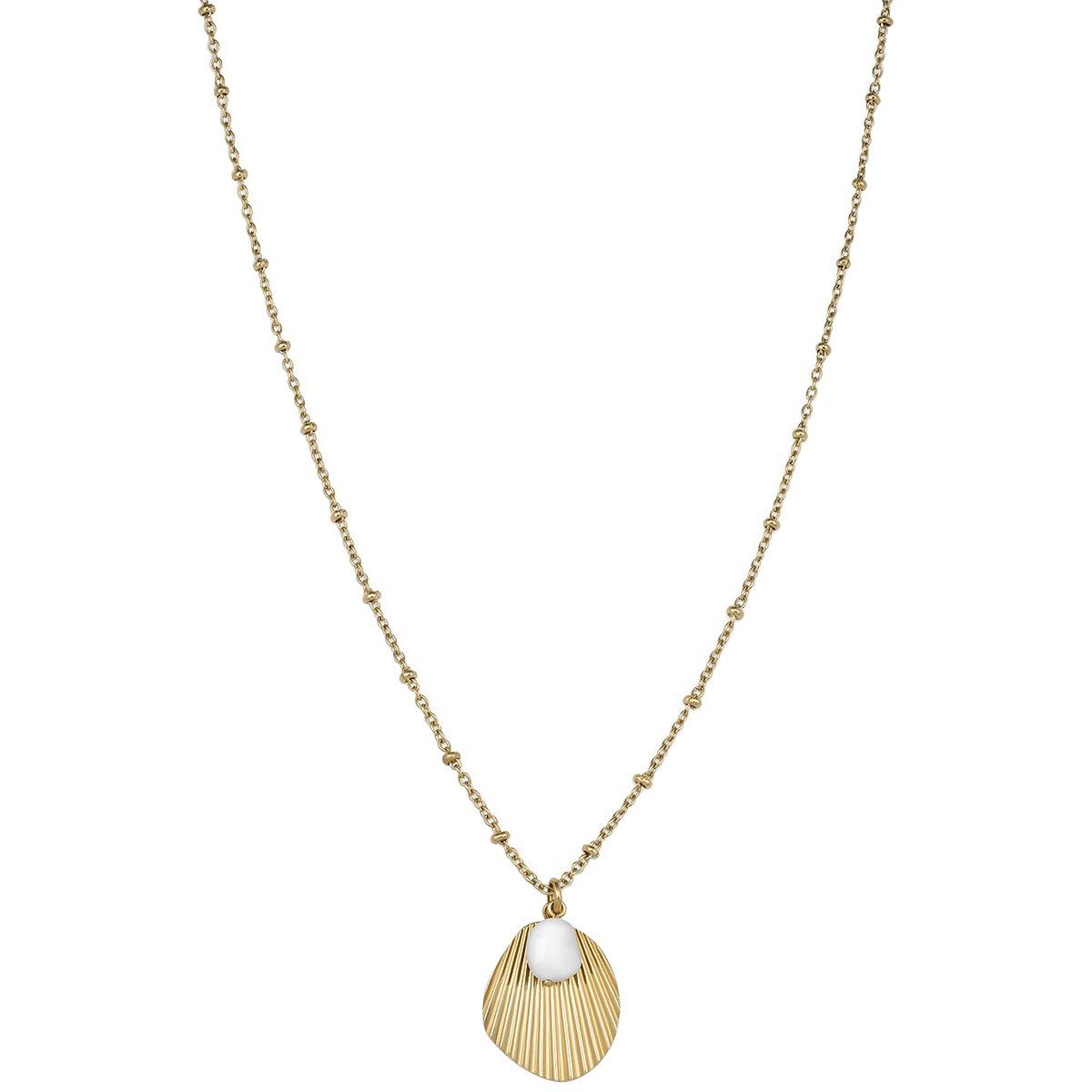 ROSEFIELD Kette mit Anhänger Goldfarben Muschel & Perle
