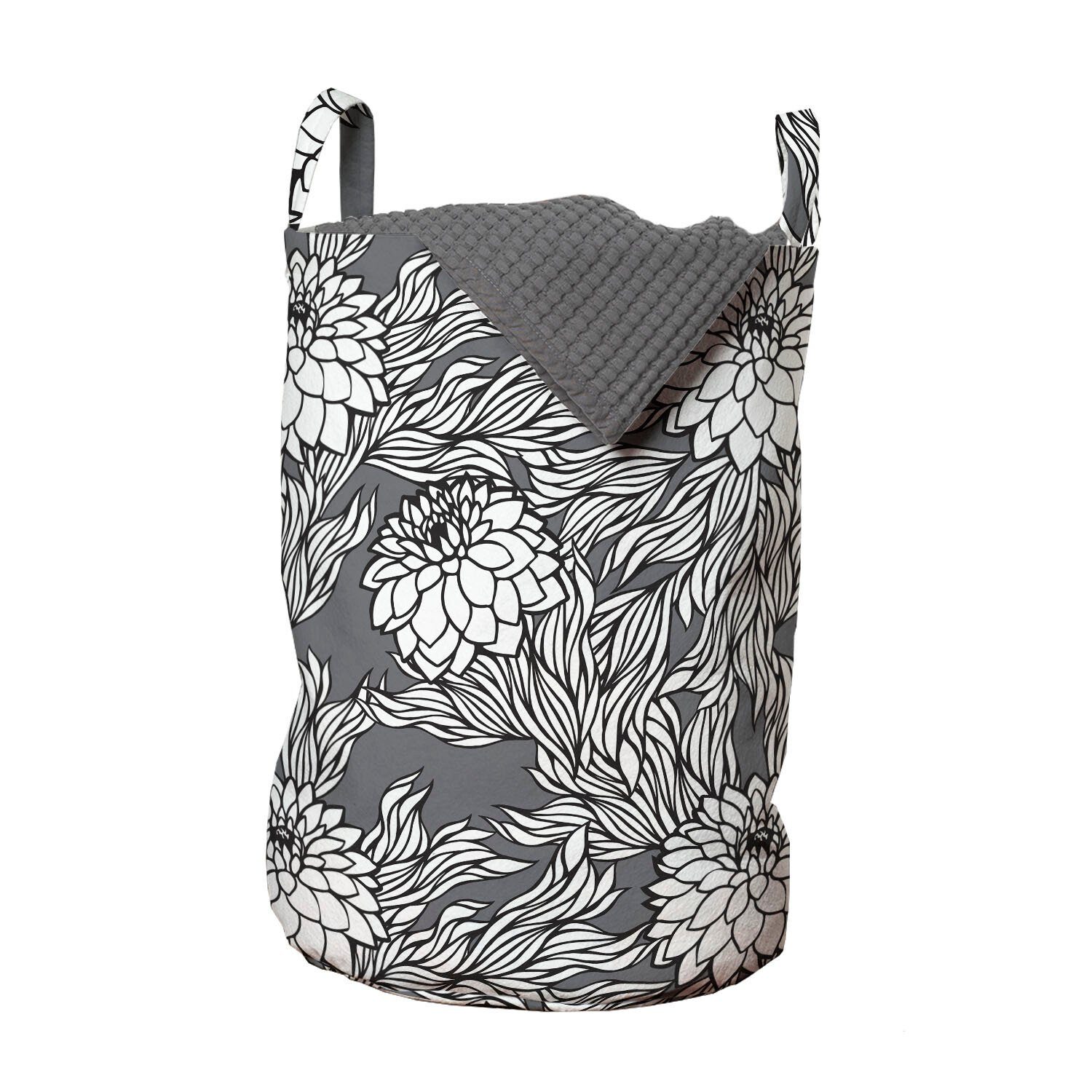Schönheit Wäschekorb Blooms mit Kräuter Dahlie Kordelzugverschluss Wäschesäckchen für Abakuhaus Floral Griffen Waschsalons,