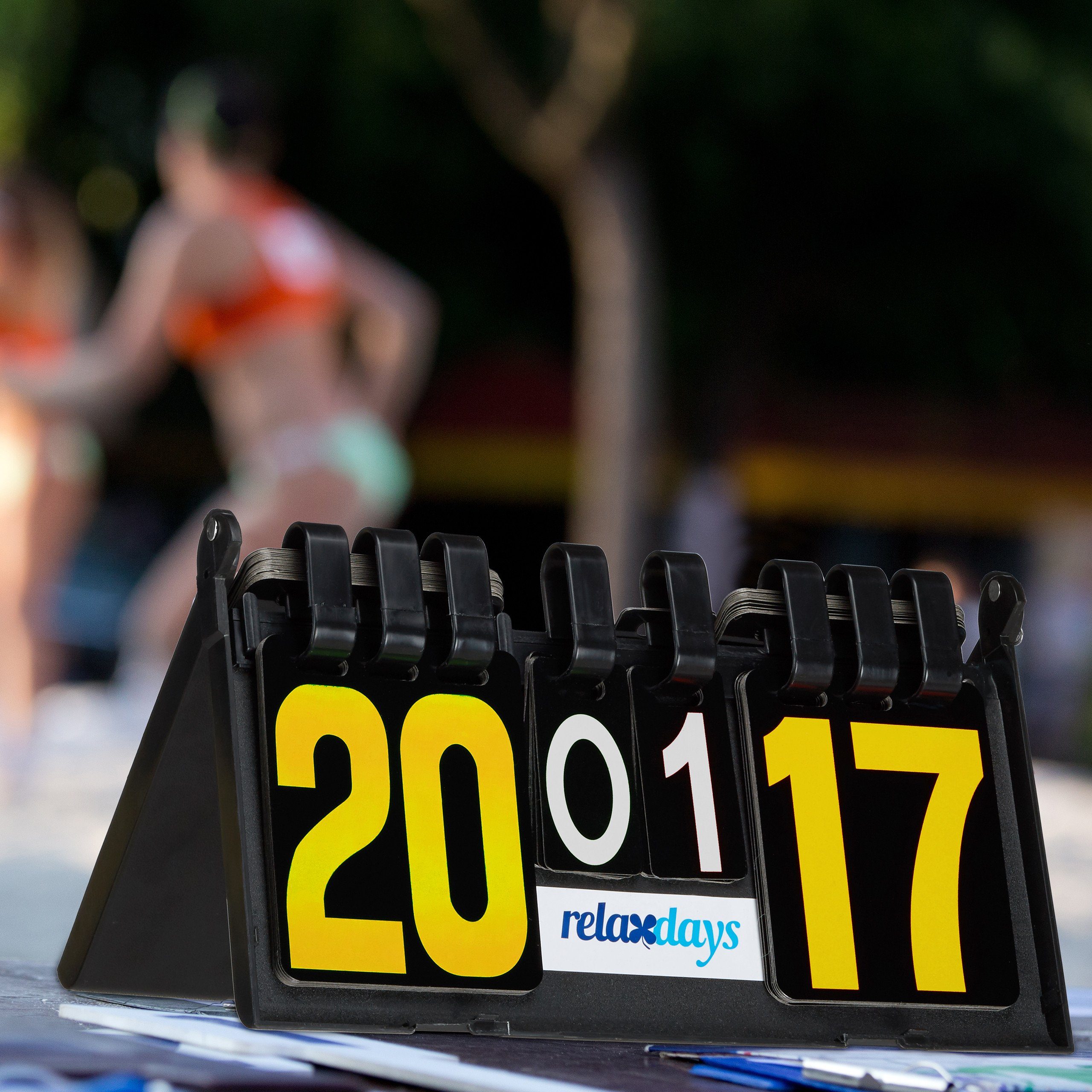 relaxdays Rundenzähler Zählgerät Tischtennis zum Hinstellen
