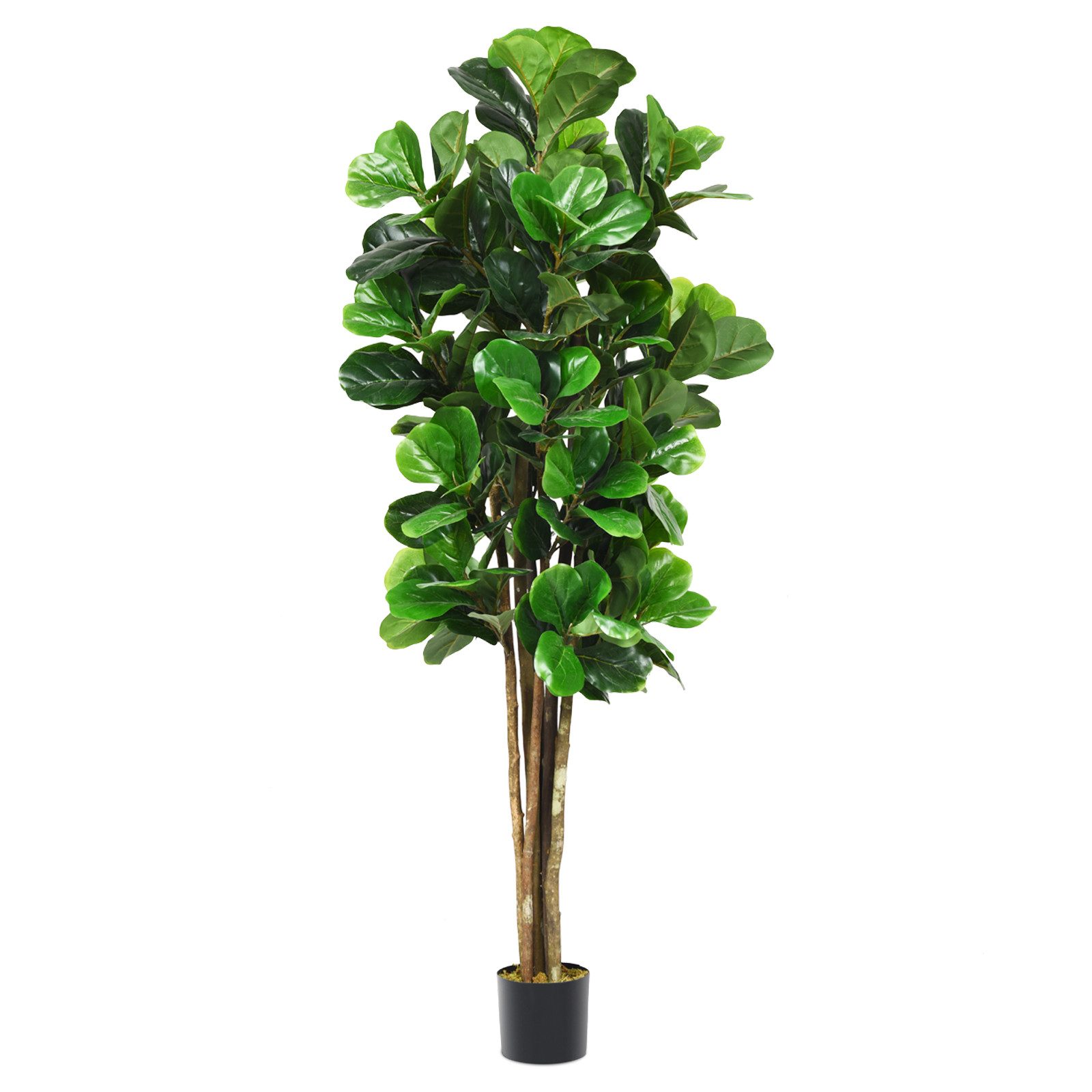 Kunstbaum, COSTWAY, Höhe 180 cm, Künstlicher Feigenbaum mit Blumentopf