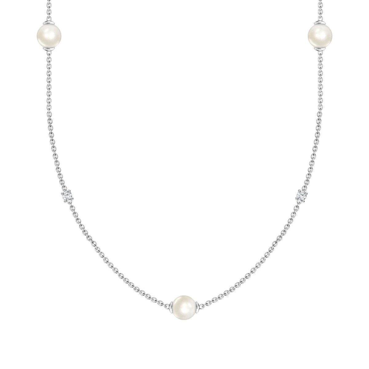 THOMAS SABO Perlenkette Halskette Süßwasserzuchtperlen Silber KE2125-167-14-l90v