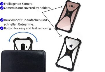 K-S-Trade Handyhülle für Apple iPhone 14 Pro Max, 360° Hülle schwarz Kunstleder Case BookCase WalletCase