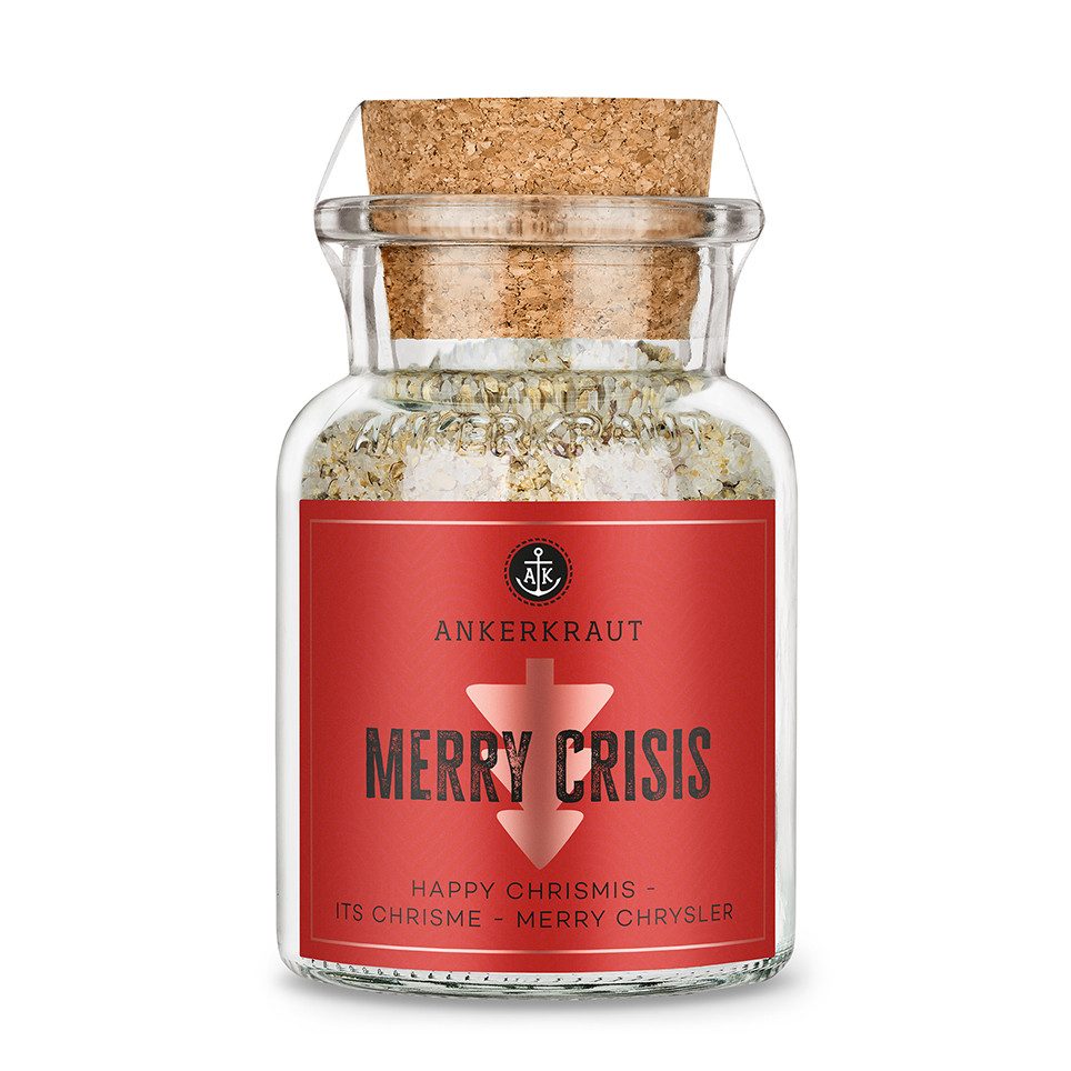 Ankerkraut Gewürz Merry Crisis, 155g im Korkenglas, Ankerkraut Salz mit Pfeffer (9) und Knoblauch (4)