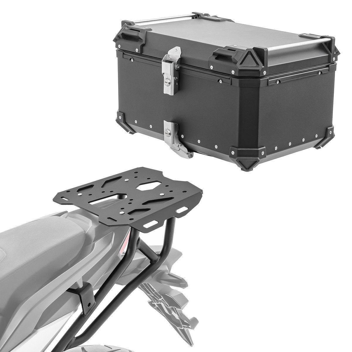 Bagtecs Topcase Set Alu Topcase + Багажbrücke passend für Honda NC 750 X 21-25 # XB65