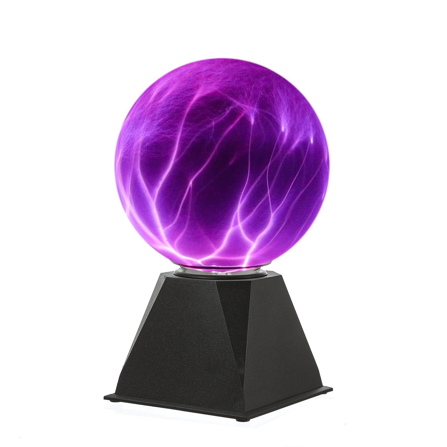 SATISFIRE LED Dekolicht Plasmakugel Plasmaball Retro Lichteffekt mit Blitzshow Automatik lila, violett