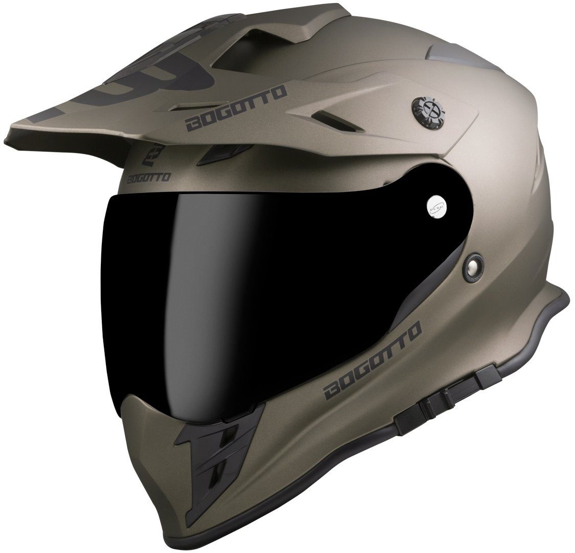 Bogotto Motocrosshelm V331 Enduro Helm, Notfallsystem-Polsterung (EQRS),integriertes Sonnenvisier