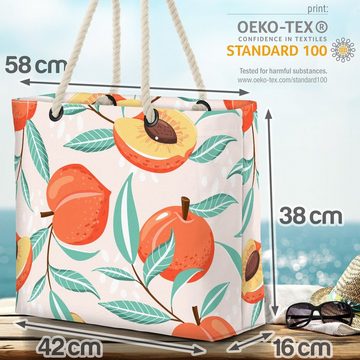 VOID Strandtasche (1-tlg), Pfirsich Sommer Beach Bag Küche Orange Pfirsich Südfrüchte Saft Pfirsichbaum