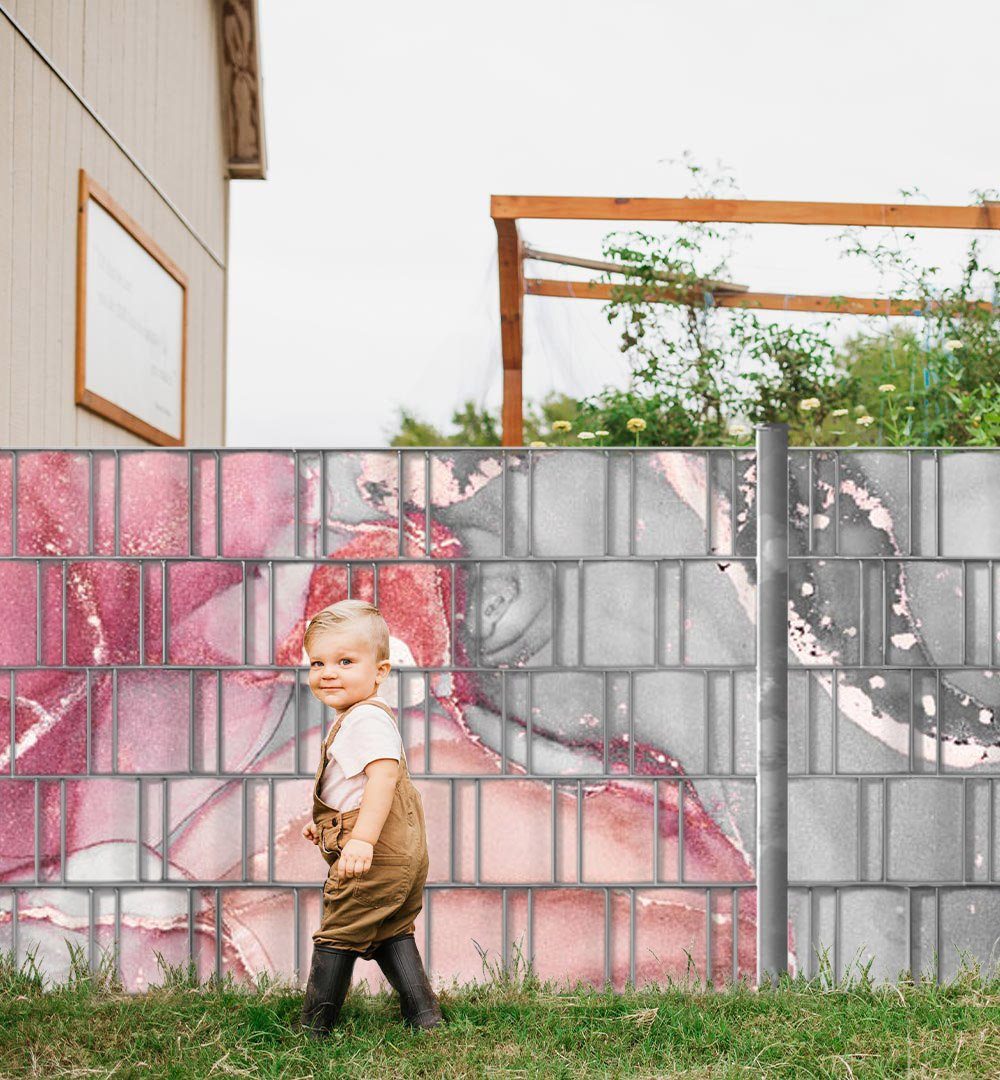 MyMaxxi Sichtschutzstreifen Sichtschutzstreifen Marmor grau pink günstig online kaufen