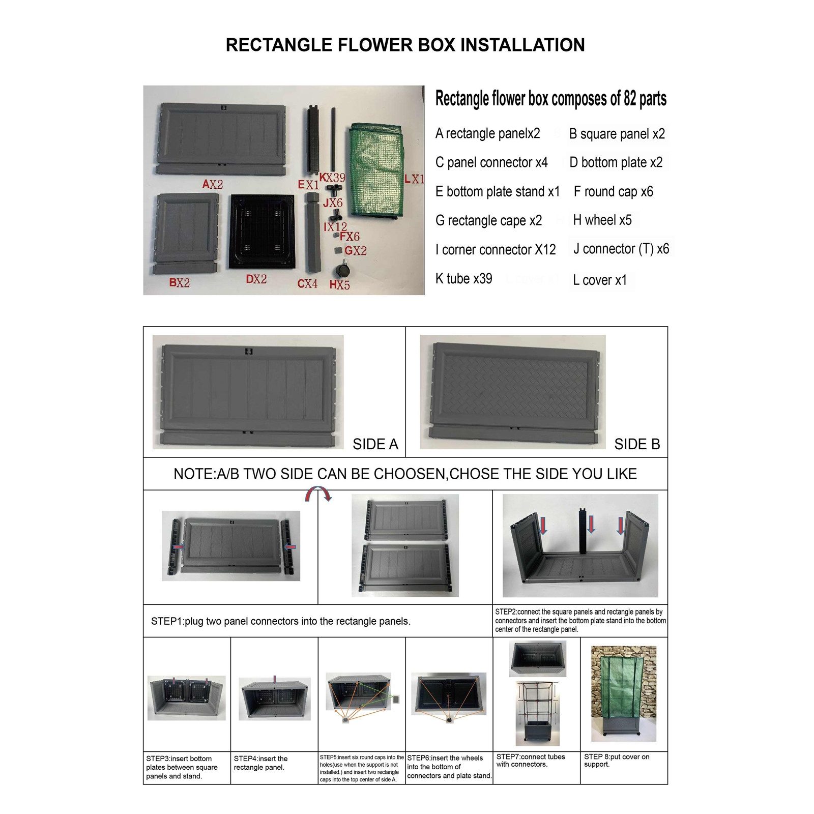 HTI-Living Gewächshaus Gewächshaus 60x30x106 cm mit Rollen, Stück, 1 Gewächshaus, Frühbeet Pflanzkasten