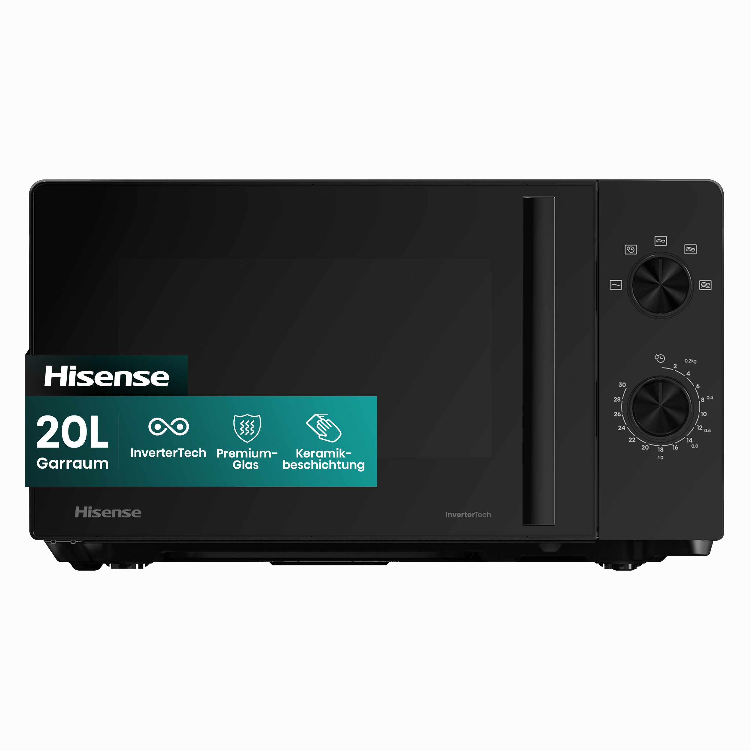 Hisense Mikrowelle H20MOBP1HI, Mikrowelle, 20 l, Inverter Technologie