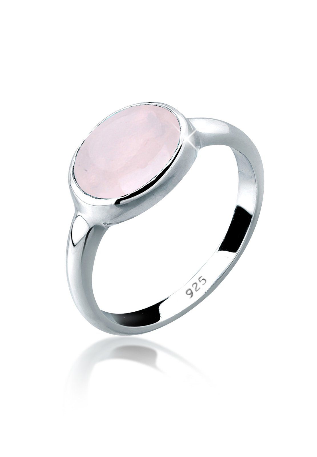 Elli Fingerring Rosenquarz Solitär 925 Sterling Silber günstig online kaufen