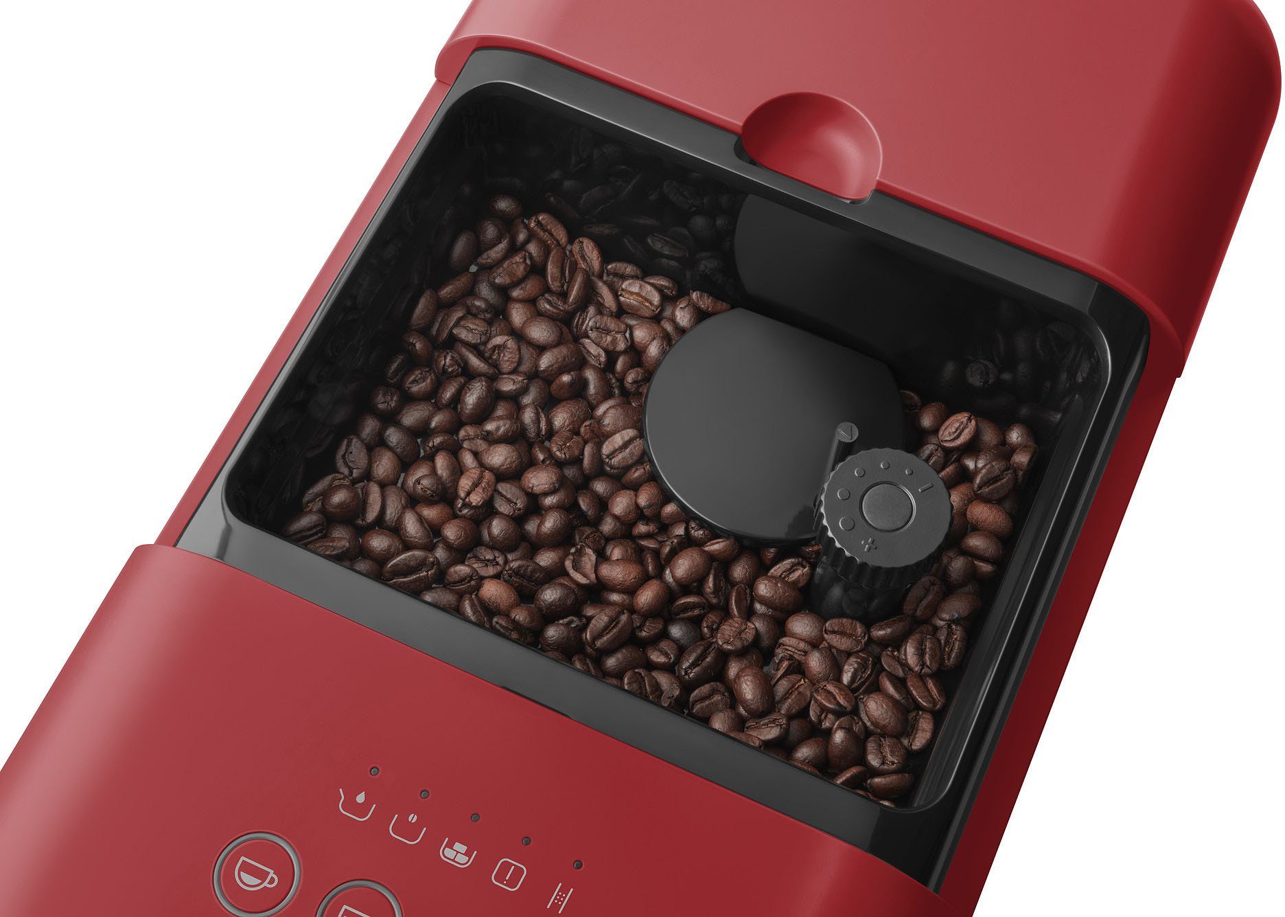 Smeg Kaffeevollautomat BCC01RDMEU, Herausnehmbare Brüheinheit matt BCC01RDMEU Rot