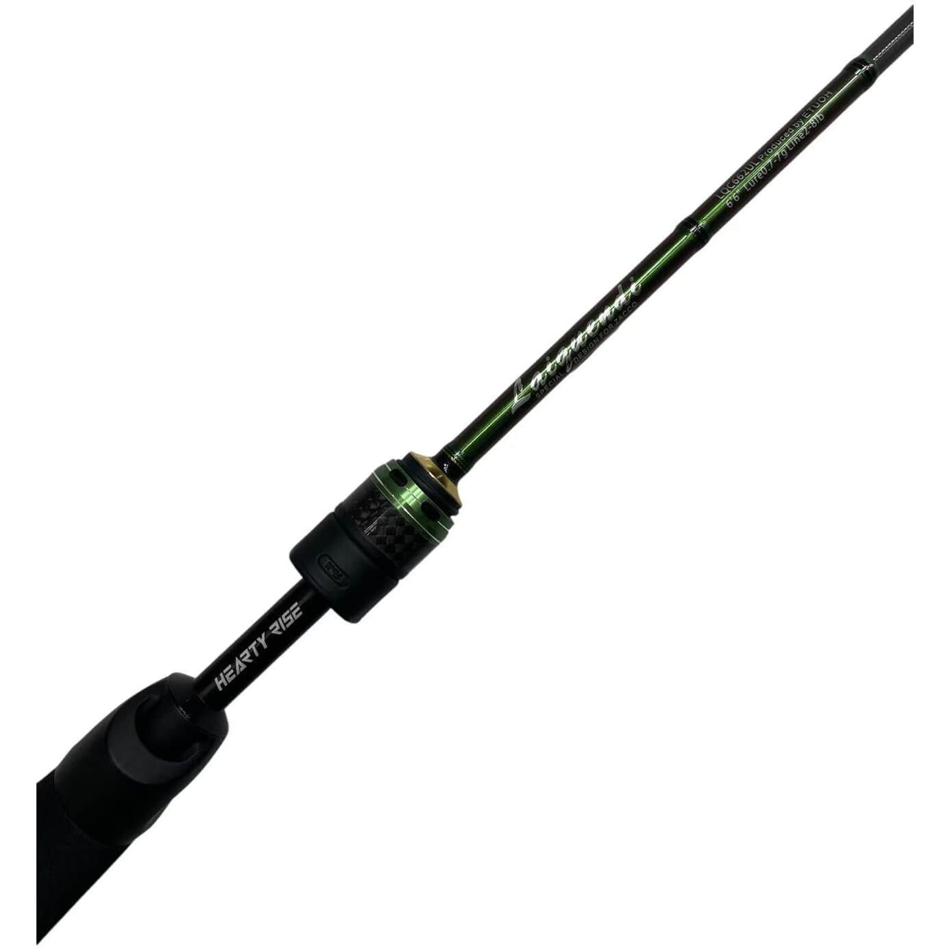Hearty Rise Spinnrute Hearty Rise Baitcastrute Laiquendi Forellenrute 662UL 1,98m 0,7-7g, (2-tlg)