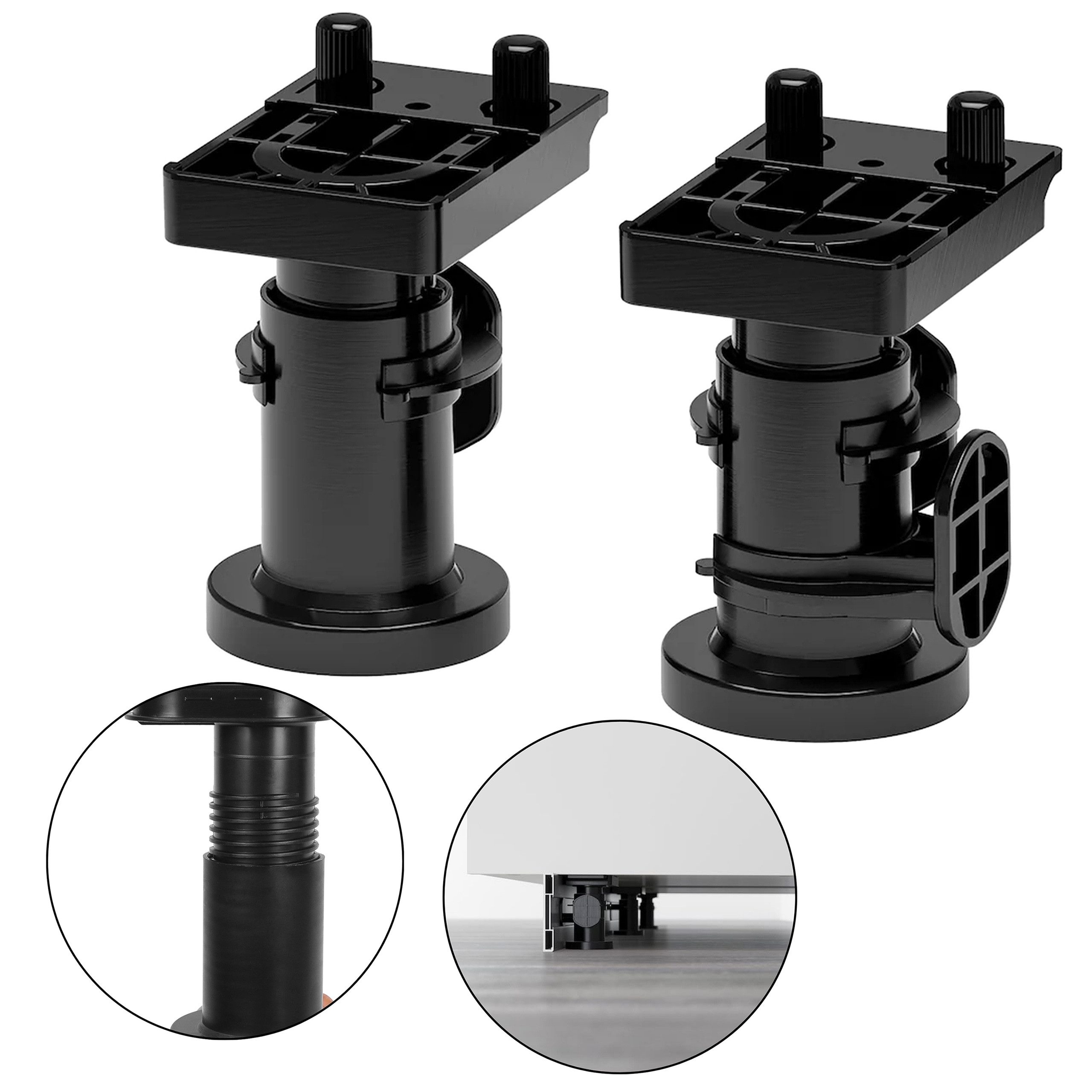 IKEA Stellfuß METOD Schwarz höhenverstellbare Beine, 8cm IKEA x2
