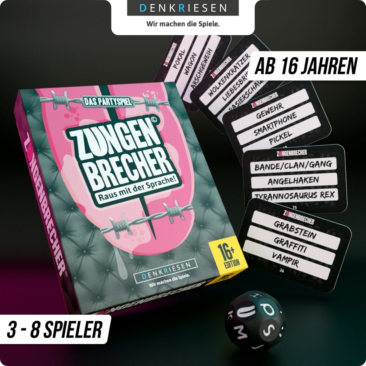 Denkriesen Spiel DENKRIESEN Partyspiel Zungenbrecher ab 16 Jahren