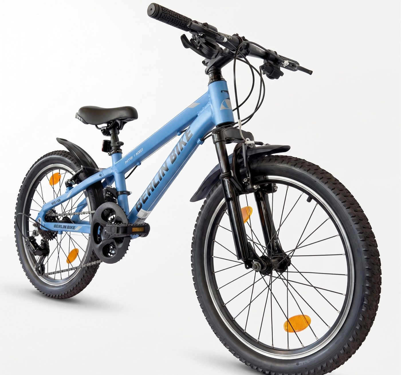 BERLIN BIKE Kinderfahrrad 20 Zoll MTB1 Kid, leichtes Aluminiumrahmen für Mädchen und Jungen, 21 Gang Shimano FD-TZ500/RD-TY200D Schaltwerk, Kettenschaltung, Ideales Geschenk für Kinder