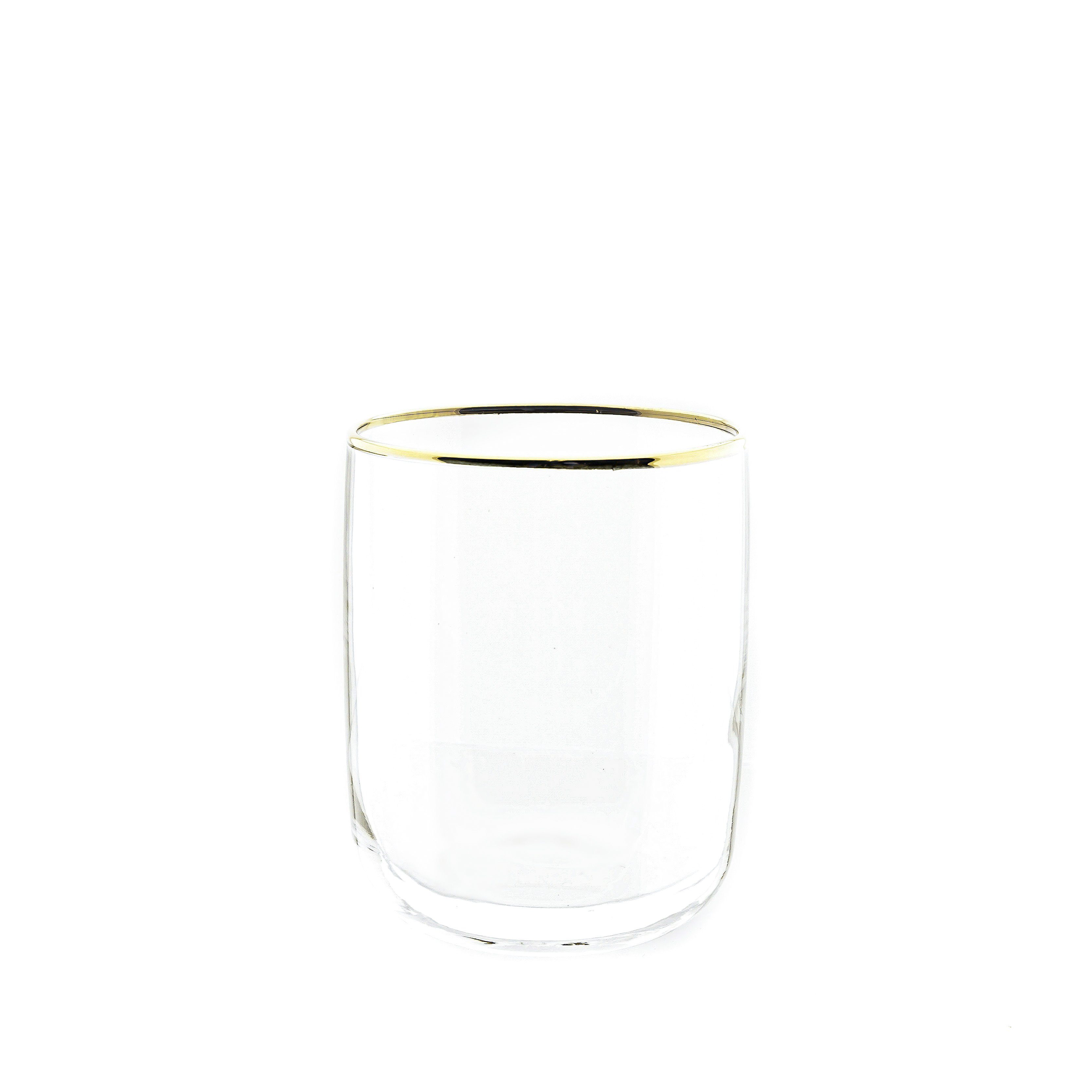Pasabahce Glas 6er Set Iconic Wassergläser Golden Touch Wasser-Gläser, 6-tlg.