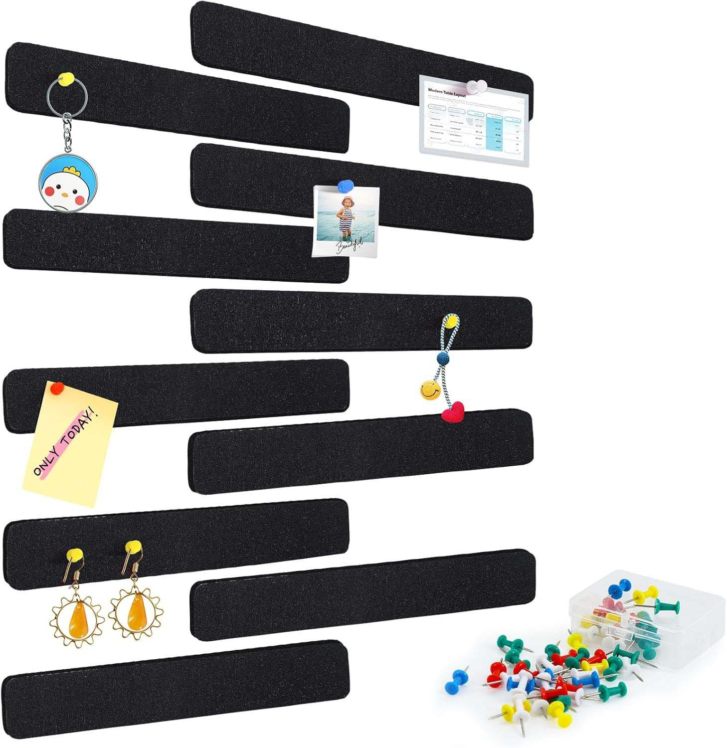 Coonoor Pinnwand 8 Stück Pinnwand Bar Streifen Korkplatte mit Pushpins günstig online kaufen