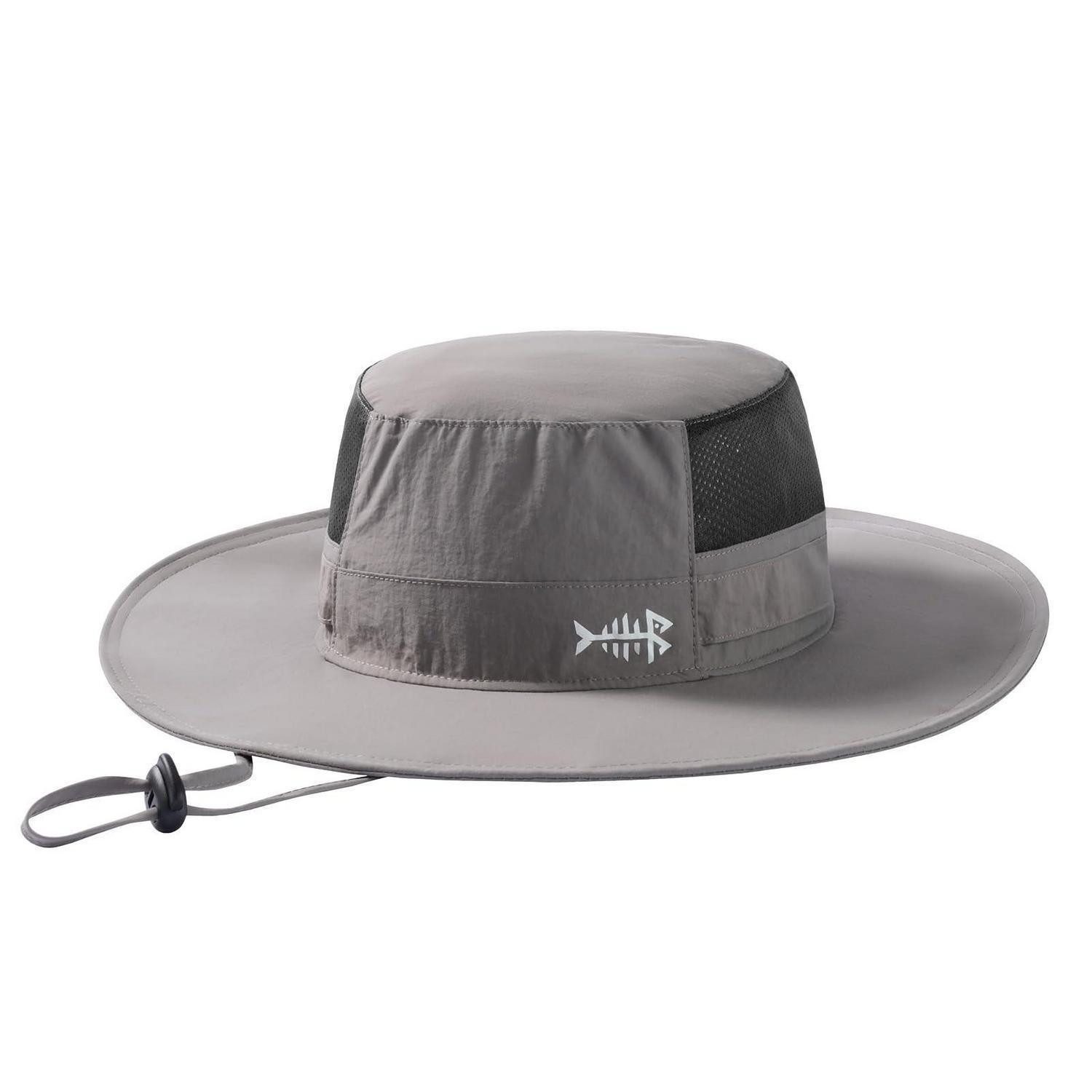 LuxusKollektion Sonnenhut Sonnenhut Herren Unisex Fischerhut Krempe Angeln Hellgrau M