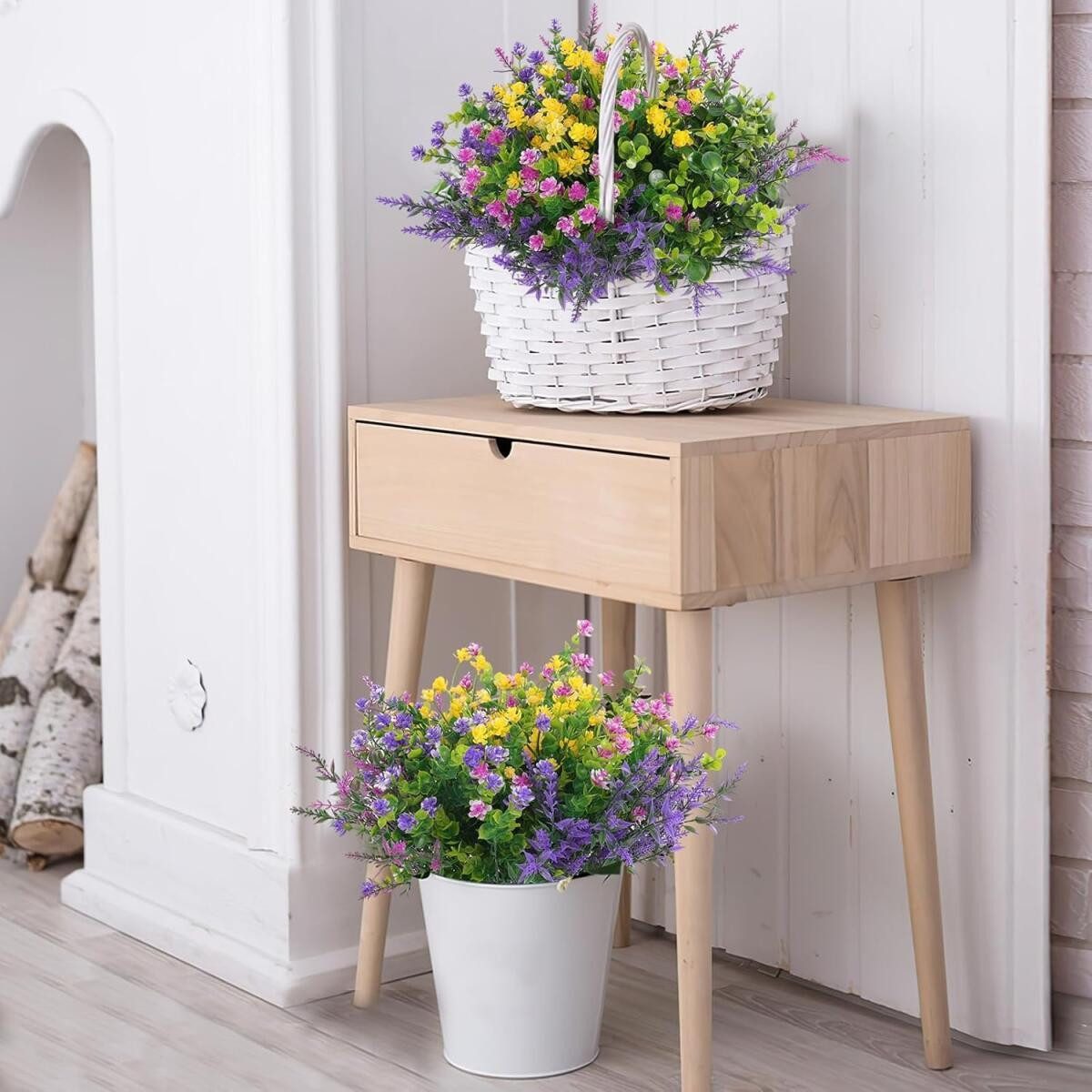 Kunstblume Künstliche Blumen Kunstpflanzen Außenbereich Sträucher, FELIXLEO – Bild 5 von 5