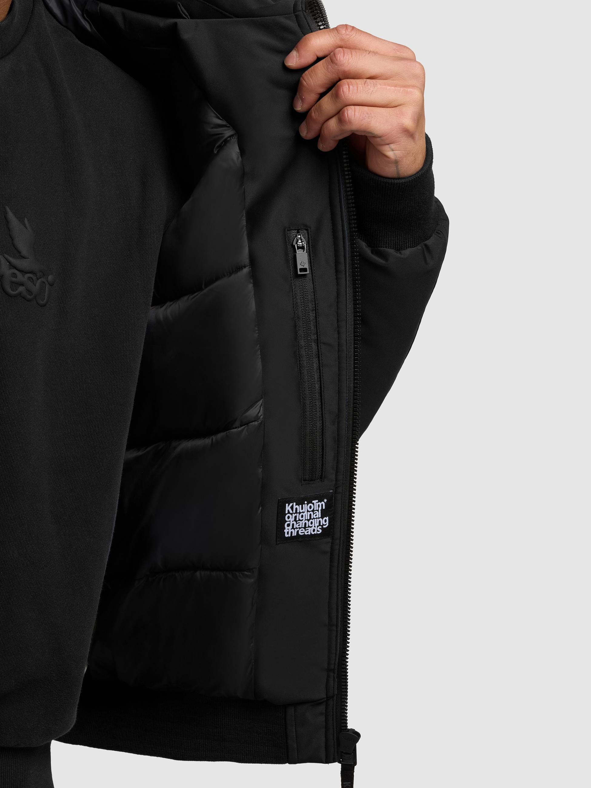 khujo Outdoorjacke Ginster Herren Winterjacke mit Teddyfleece-Besatz und magnetischen Details – Bild 5 von 5