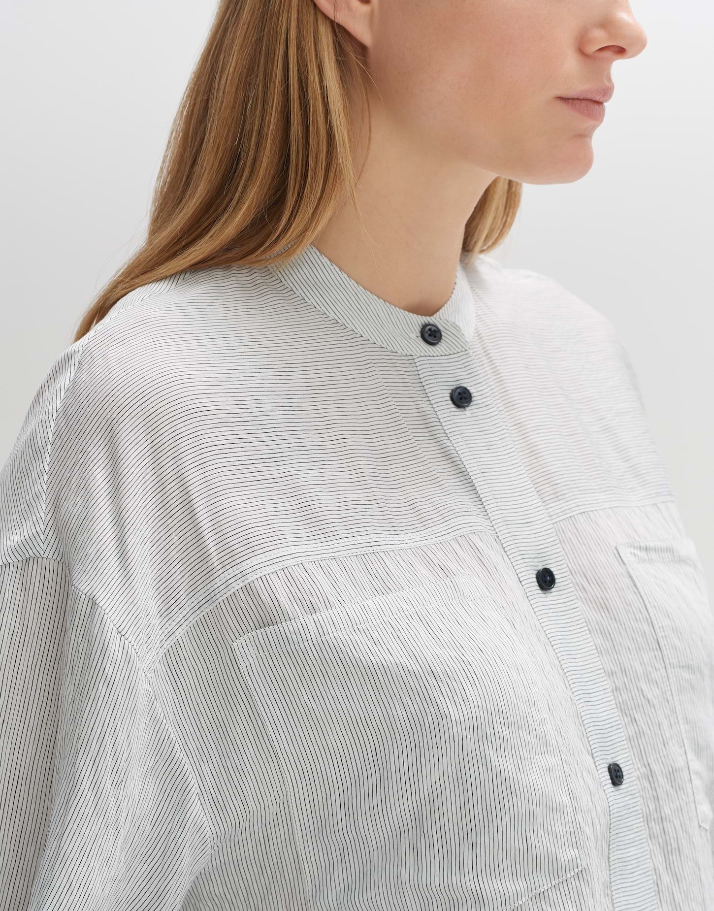 OPUS Kurzarmbluse Bluse FINTRA Loose aus ECOVERO™ Viskose Mix
