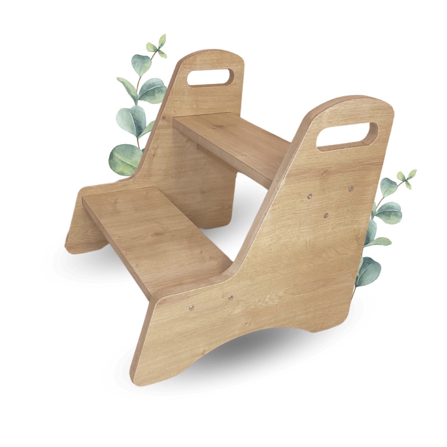 Malino Tritthocker Tritthocker für Kinder Montessori Hocker Holz Küchenhelfer