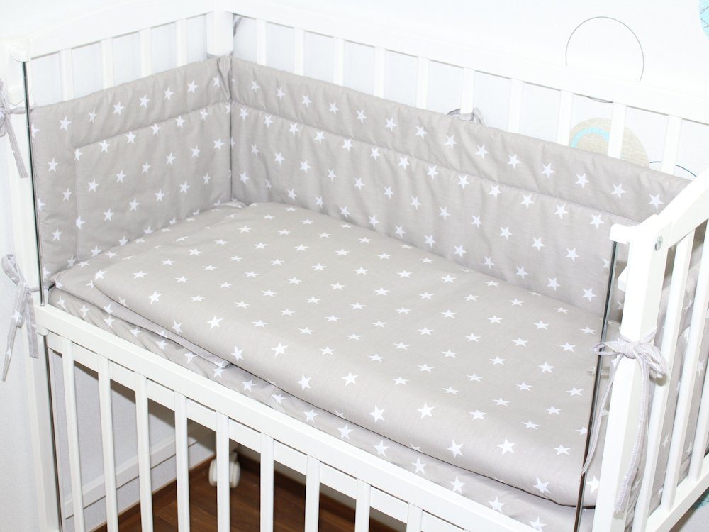 Beistellbett Baby Bettwäsche für Beistellbett mit Nestchen Spannbettlaken 6 teilig